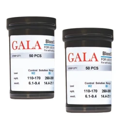 نوار تست قند خون گالا مدل OK-2AJ دو بسته 50 عددی