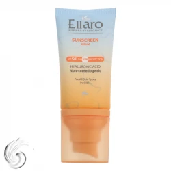 کرم ضد آفتاب بی‌رنگ صورت الارو SPF 50 مدل Hyaluronic acid ‌محافظ در برابر اشعه UVA و UVB مناسب برای انواع پوست حجم 40 میلی‌لیتر