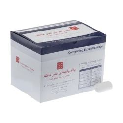 باند پانسمان صانع طب مدل کنار بافته 5 سانتی متر بسته 80عددی