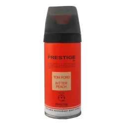 اسپری دئودورانت مردانه نیو پرستیژ کالر مدل Tom Ford bitter peachحجم 150 میلی‌لیتر