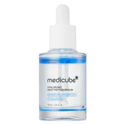 سرم آبرسان و جوانساز پوست مدیکیوب مدل Hyaluronic Multi Peptide مناسب برای انواع پوست حجم 30 میلی‌لیتر