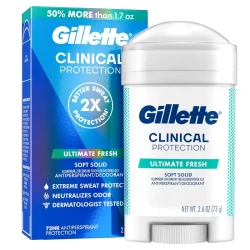 استیک دئودورانت مردانه ژیلت مدل CLINICAL ULTIMATE FRESH حجم 48 گرم
