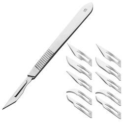 دسته تیغ جراحی  مدل SQWR شماره 3 به همراه تیغ استریل  کد SKJTRE002369  بسته 11 عددی