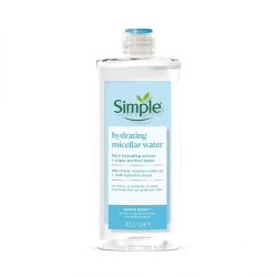 میسلار واتر سیمپل مدل Hydrating مناسب برای پوست خشک و حساس حجم 400 میلی‌لیتر