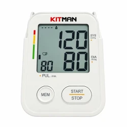 فشارسنج بازویی دیجیتال کیتمن مدل Intelligent Type--C01 با نمایشگر LCD، حافظه بالای 99 رکورد، تشخیص آریتمی، نمایش میانگین نتایج، 2 پروفایل کاربر و کاف بزرگ 22 تا 40 به‌همراه استند و کابل Type-C