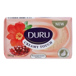 صابون شستشو صورت و بدن دورو حاوی کرم و گلیسیرین مدل Pomegrante Flower وزن 90 گرم، با رایحه تند، مناسب انواع پوست خانم‌ها و آقایان، لطافت‌بخش