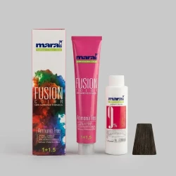 کیت رنگ مو مارال مدل Fusion شماره 5.00 حجم 100 میلی لیتر رنگ قهوه ای روشن اکسترا