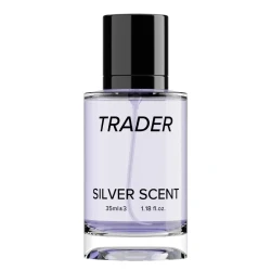 عطر جیبی مردانه تریدر مدل سیلورسنت با رایحه گرم حجم ۳۵ میلی‌لیتر