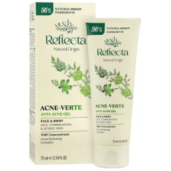 ژل ضد جوش صورت و بدن رفلکتا مدل Acne Verte مناسب برای پوست چرب و مختلط حجم 75 میلی لیتر