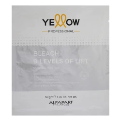 پودر دکلره یلو مدل 9Levels of lift وزن 50 گرم رنگ سفید