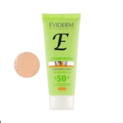 کرم ضد آفتاب رنگی اویدرم‌ SPF 50 مدل Evisebonorm محافظ UVA ,UVB و PA+++, مناسب پوست برای چرب حجم ۴۰ میلی لیتر