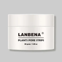 ماسک پاک کننده بینی کرمی لنبنا مدل PLANTS وزن 30 گرم بسته 60 عددی کوچک‌کننده منافذ، رفع جوش سرسیاه، ضد حساسیت و مناسب استفاده روزانه