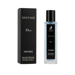 عطر جیبی مردانه الحمبرا مدل sauvage dior با رایحه تند و تلخ و خنک حجم 35 میلی‌لیتر